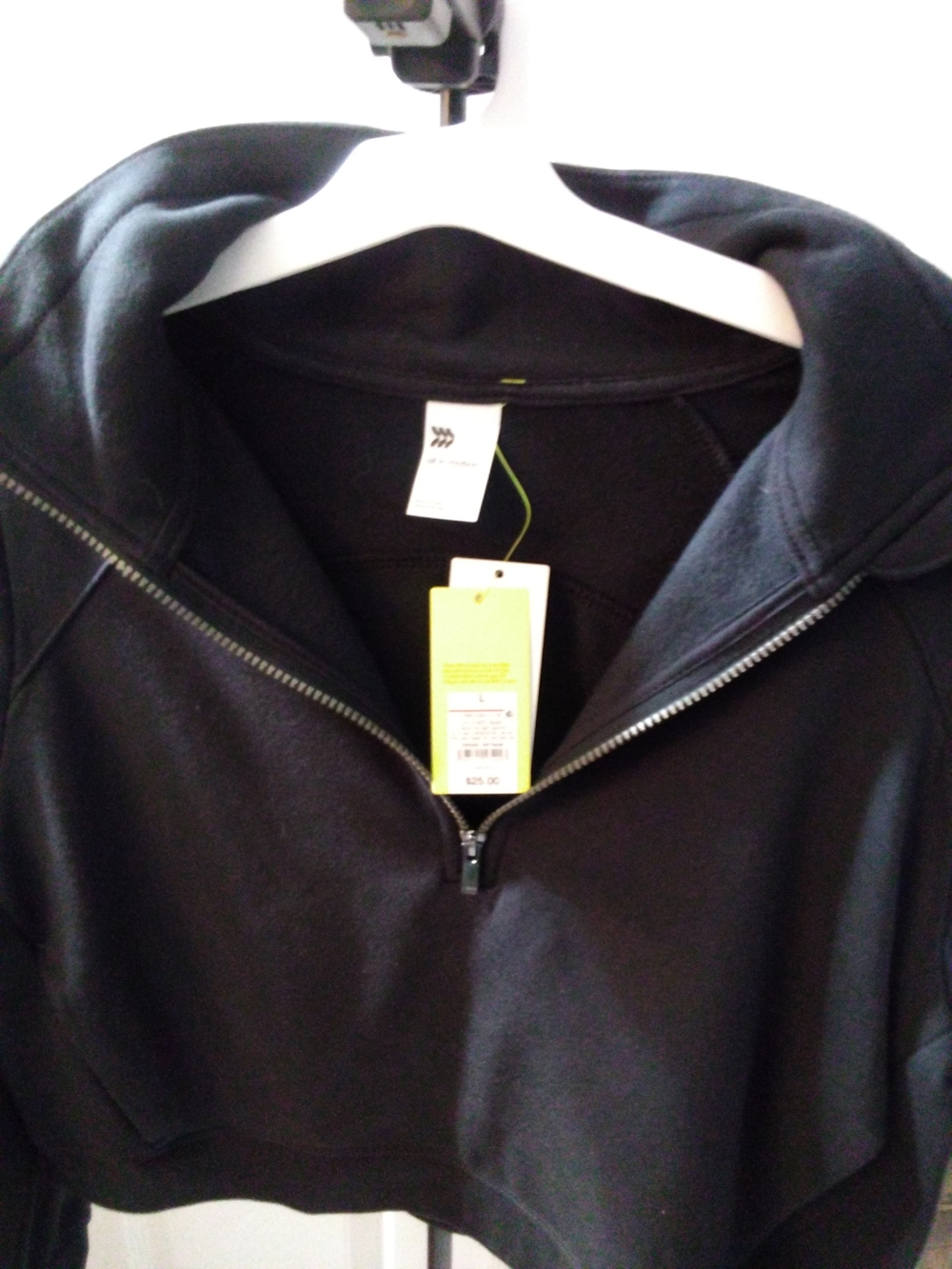 all in motion Black Half-Zip Hooded Sweatshirt - Picture 1 of 4